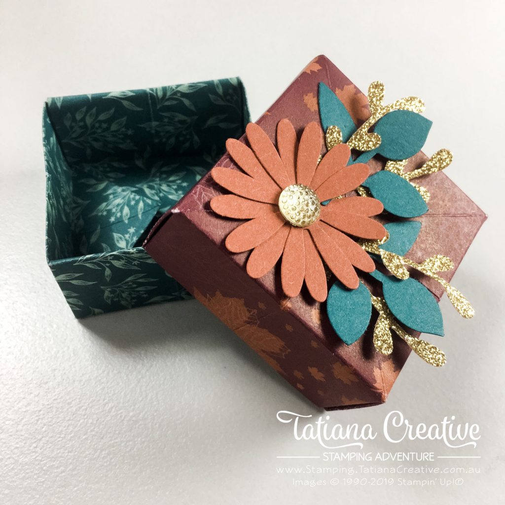 Tatiana Creative Stamping Adventure - Cute Small Origami Gift Box using Come To Gather DSP by Stampin' Up!®