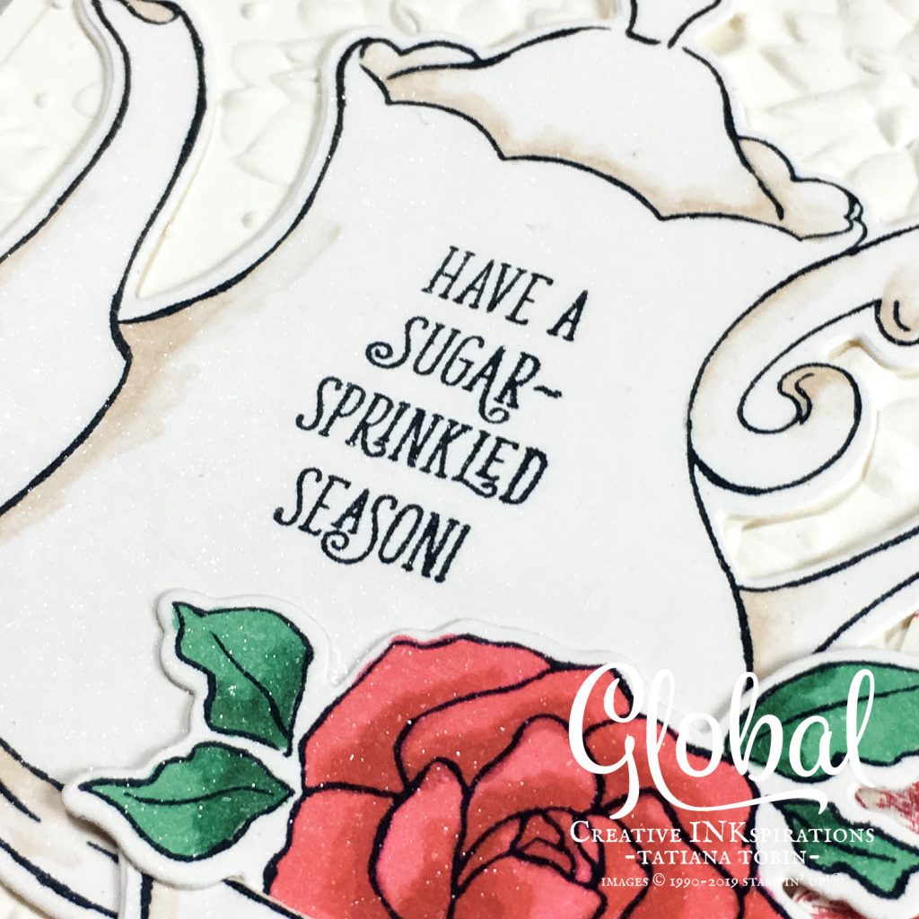 Global Creative INKspirations - Tatiana Creative Stamping Adventure - Sweet Tea Christmas Card using Itty Bitty Christmas and Tea Time stamp sets from Stampin' Up!®