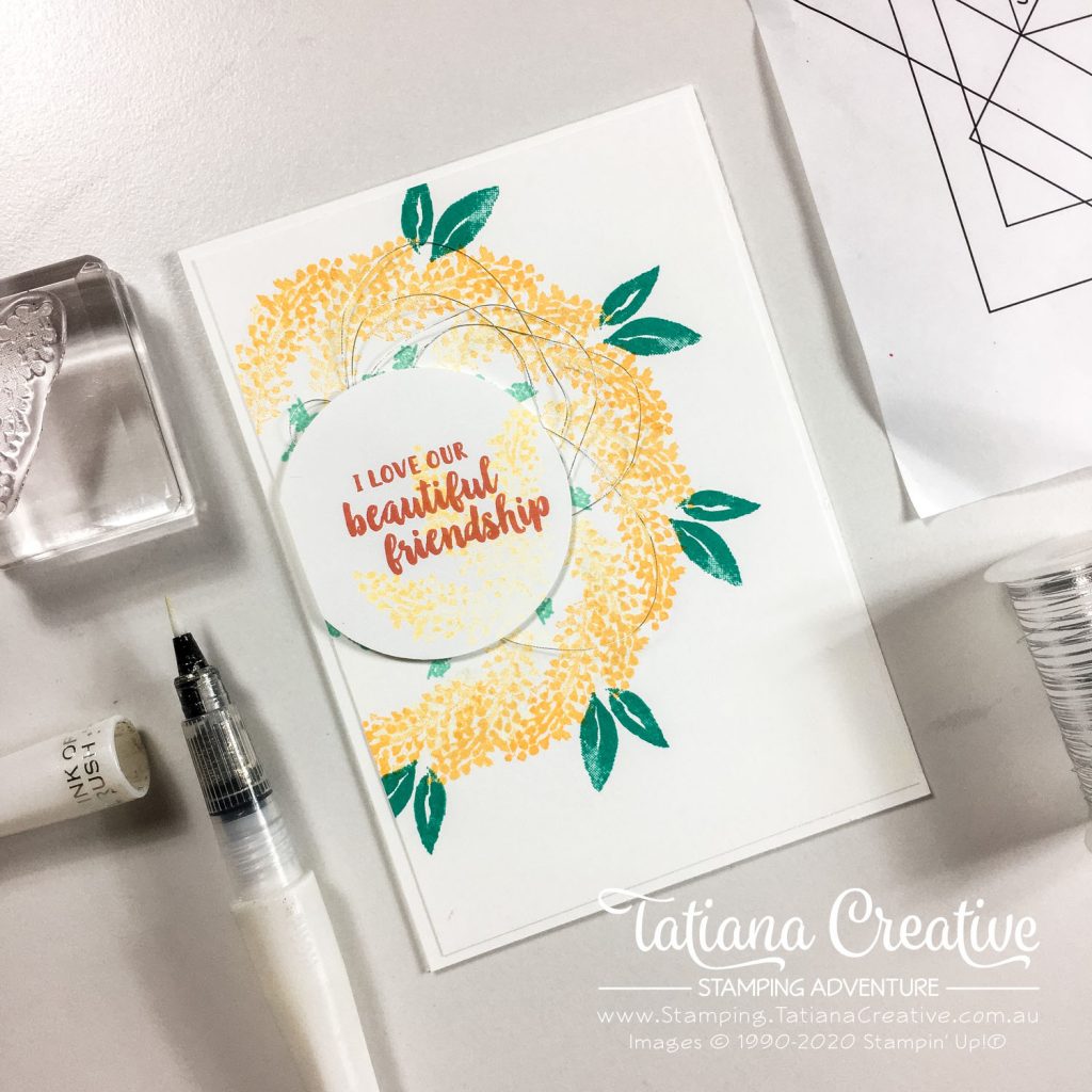 Tatiana Creative Stamping Adventure - Floral card using the Beautiful Friendship stamp set by Stampin' Up!®