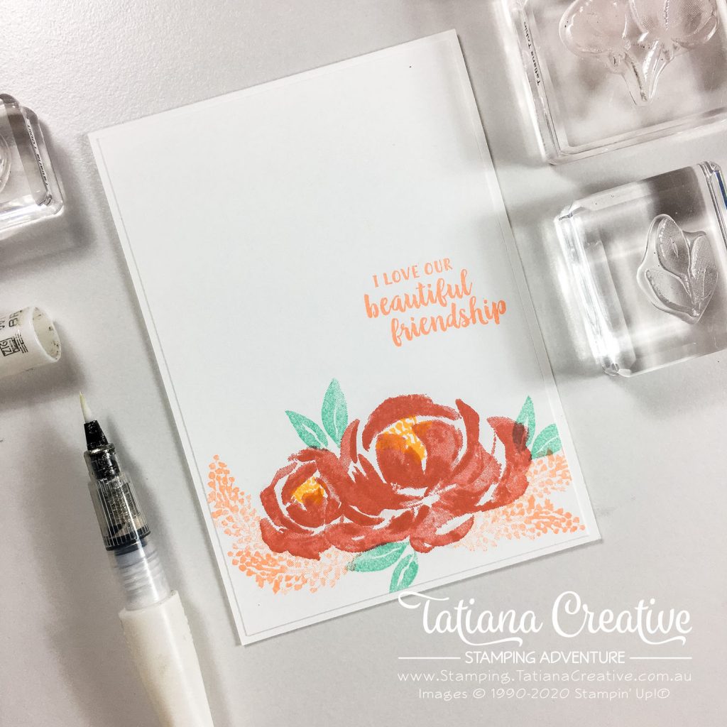 Tatiana Creative Stamping Adventure - Floral card using the Beautiful Friendship stamp set by Stampin' Up!®