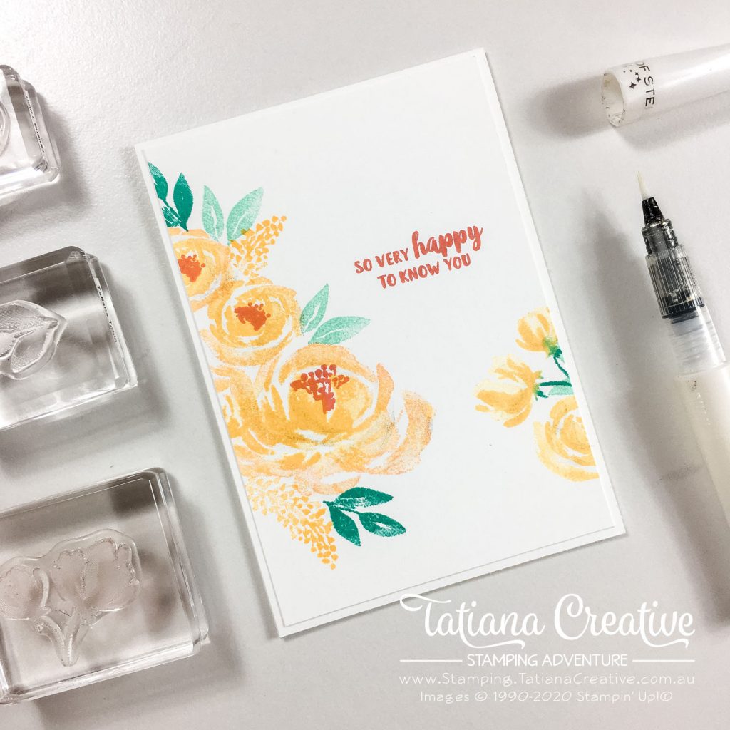 Tatiana Creative Stamping Adventure - Floral card using the Beautiful Friendship stamp set by Stampin' Up!®