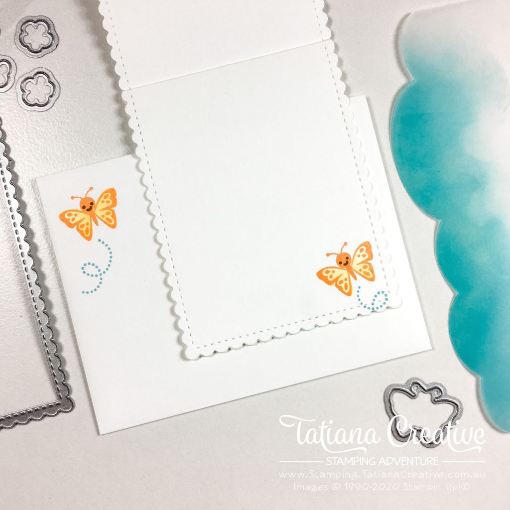 Tatiana Creative Stamping Adventure - Scalloped Rectangle Butterfly card using Hippo Happiness Stamp Set from Stampin' Up!®