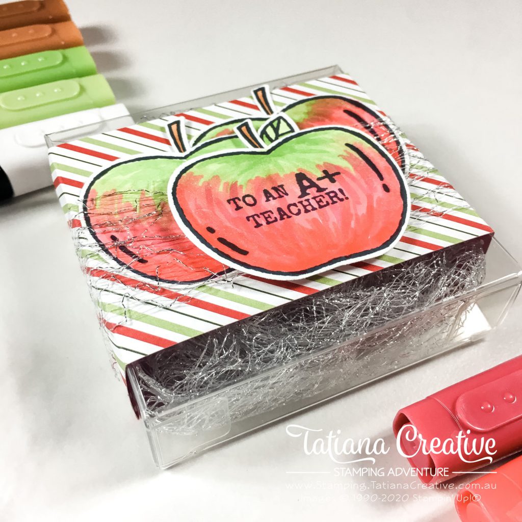 Tatiana Creative Stamping Adventure - Mini Teacher Gift Box using Harvest Hellos stamp set from Stampin' Up!®