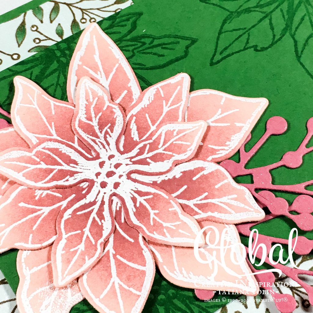 Tatiana Creative Stamping Adventure - Joy Fold Christmas Card using Poinsettia Petals Bundle from Stampin' Up!®
