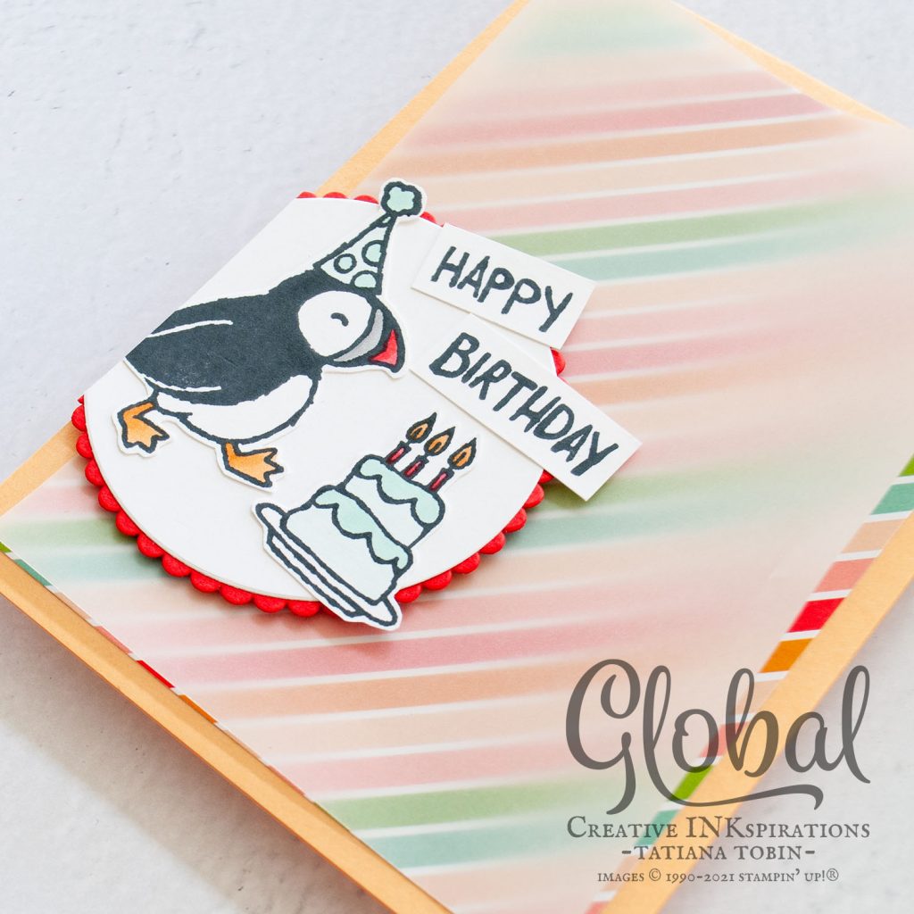 Birthday Party Puffins Card for GCI Blog Hop – Tatiana Creative